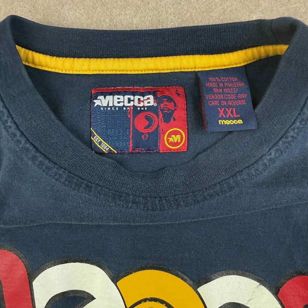 Mecca T-Shirt Men XXL Blue Chase The Dream Graphic 84 Logo Streetwear Hip Hop - Picture 2 of 10